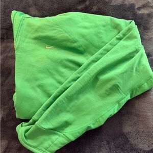 Nike Vibrant Green Quarter Zip Dri-Fit Long Sleeve with Hood